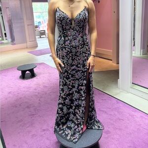 Primavera multicolored beaded prom dress size 8 NWT